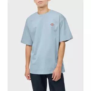 매장정품 DICKIES 디키즈 릴렉스드 스몰 로고 티셔츠 ley Blue DK010991C99 1469874