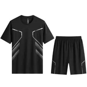 남성 쿨링라인 빅사이즈 상하의세트 반팔반바지