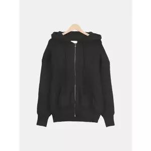 [하프클럽/빌리버스]빌리버스 남자 헤어리 데일리 루즈핏 울 니트 후드집업