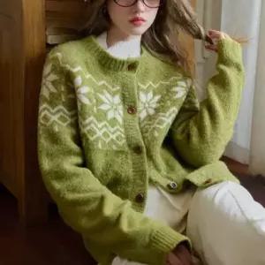 니트 가을 캐주얼 여성 양털 코트 모피 부클 KS3