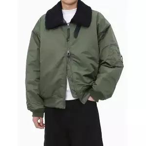 [하프클럽/] 남성 봄버자켓 카라탈부착 무스탕 점퍼 겨울 아우터 SWWT036