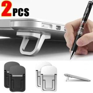 호환 휴대용 보이지 않는 노트북 스탠드, 미니 알루미늄 냉각 패드, 컴퓨터 키보드 마운트 킥스탠드, 인체공학적 경량 노트북 스탠드