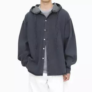 [하프클럽/] 아우터 데님 후드집업 데일리 청자켓 SWET002