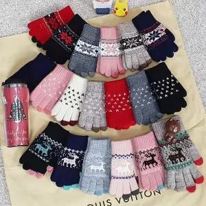 [하프클럽/]울 기모 유아동 어린이 겨울 방한 여성 남성 터치장갑