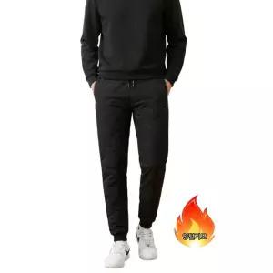 [하프클럽/] 겨울 남성 고주파 누빔 양털 기모 패딩 조거팬츠 빅사이즈