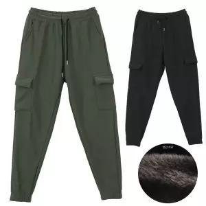 [하프클럽/] 렉쉬 남성용 온장고 방한 기모 카고 조거 팬츠