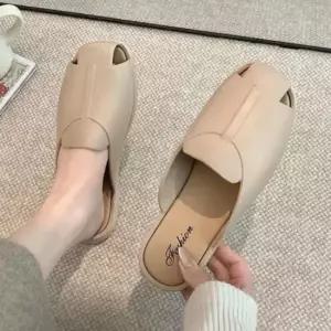 슬리퍼 블로퍼 여성 뮬 가죽 오피스 모던 고급 뮬슬리퍼 슬리퍼힐 뮬슬리퍼힐 여자뮬