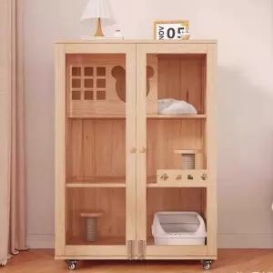 원목 고양이호텔 하우스 케이지 놀이터 고양이 캣타워 빌라