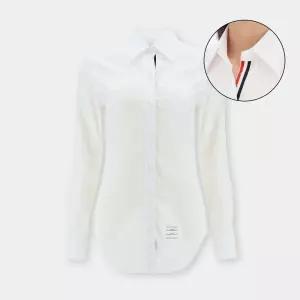 여성 히든 스프라이트 트리밍 포플린 와이셔츠 화이트 FLL005E 03113 100