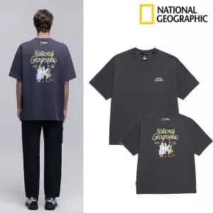 매장정품 NATIONALGEOGRAPHIC 내셔널지오그래픽 남여공용 리젠아스킨 그래픽 세미오버 반팔 티셔츠 N252UTS