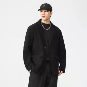 남성용 정장 자켓 봄가을 블랙 가을 루즈핏 캐주얼 코트 KS3