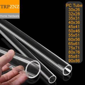 폴리카보네이트 PC 튜브 플라스틱 경질 파이프 외경 30 32 35 40 45 50 55 60 65 75 80 85 90mm 높은 투명도 램프쉐이드용