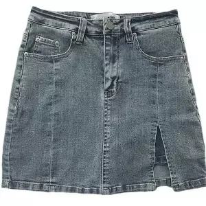 [하프클럽/]슬릿 스커트 0050 RNR 하이웨이스트 A라인 청치마 데