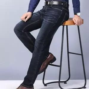 [하프클럽/]스판 스트레이트 블랙진 슬림핏 청바지 남성 데일리