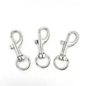 [에이치플러스몰]SPS 권총형 개고리 걸쇠 실버색상 10p 키링부자재 수직걸쇠