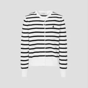 [백화점 정품] 빈폴 레이디스 코튼 스트라이프 가디건 카디건 아이보리 BF615AC080