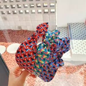 [하프클럽/]여자 봄 여름 컬러 패턴 쁘띠 리본 헤어밴드