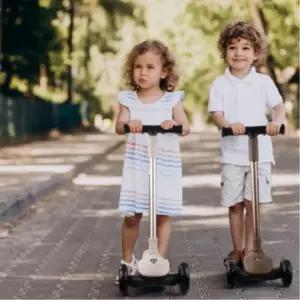 높이조절 LED 광폭휠 어린이킥보드 D2 크림 조카 여아