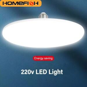 홈피쉬 1개 220V LED 전구 E27 베이스 에너지 절약 램프 - 20W 30W 40W 60W 100W 옵션 실내 플라잉 소서 라