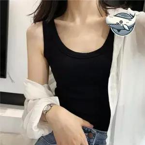 오너클랜 시원한 면소재 기본 나시 여성용 민소매 캐미솔 무지 캐미솔 끈나시 민소매티 캡내장