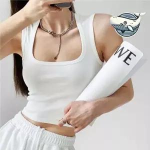 오너클랜 여성 크롭 민소매 캐미솔 캡내장 기본 스타일 캡내장 민소매 나시 크롭기장 슬림 브라티