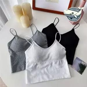 오너클랜 넉넉한 캡내장 끈나시 여름 캐미솔 브라렛 내장 크롭 브라렛 끈나시