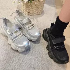 여성 어글리슈즈 찍찍이 통굽 스니커즈 키높이운동화 통굽스니커즈 어글리슈즈