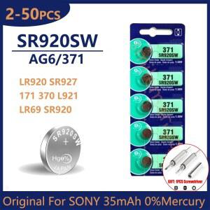 호환 AG6 371 SR920SW LR920 SR927 171 370 L921 LR69 SR920 버튼 배터리 시계 원격 셀 코인 배터리
