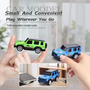 키드 1:64 듀얼 모드 미니 무선 조종 자동차 장난감 자동차 충전식 무선 시뮬레이션 합금 오프로드 차량 RC