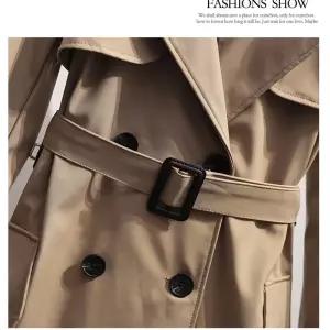 EAMT 하프 여성코트 헨리넥 스타일 트렌치코트 루즈핏 정장넥 더블 조거코트 롱코트 YJ5