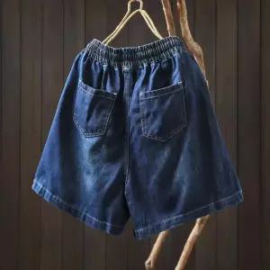 엘럽 청 면 여름 캐주얼 여친 밴딩 일자 위에 반바지 얇은 핫팬츠 청반바지 원템2
