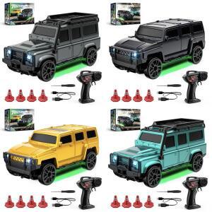 1:64 RC카 2.4G 4륜구동 고속 탁상용 무선 조종 자동차 미니 오프로드 등반 자동차 미니 GTR 레이싱 데스크