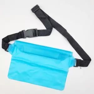 힙색 슬링백 남성 가방 방수 보조가방 물놀이 허리쌕 블루 파우치