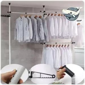 옷걸이행거 드레스룸 수납 행거 봉 3단 조절형 멀티옷걸이