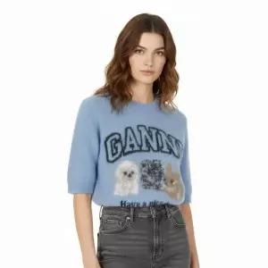 미니멀 캐주얼 FW25 여성 애니멀 숏 슬리브 니트K2517 326