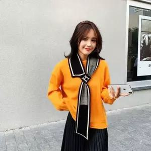 머플러 럭셔리 커플 목도리 예쁜 짧은 여성머플러 여성목도리 여자 여성머플러