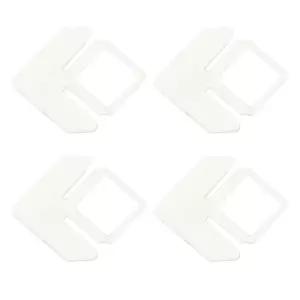 풀 탭이 있는 프레임 외부 5/16인치 윈도우 스크린 코너 커넥터 20팩 - 흰색 플라스틱 교체