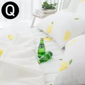 레몬 여름 간절기 이불 패드세트 퀸 Q 화이트 이불