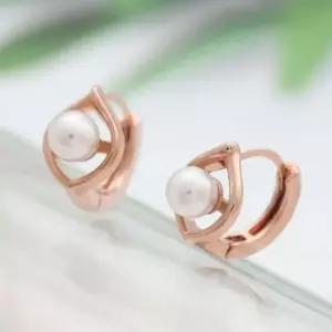 귀걸이선물 귀걸이 진주 로즈골드 링 금침 포인트 원터치 14K