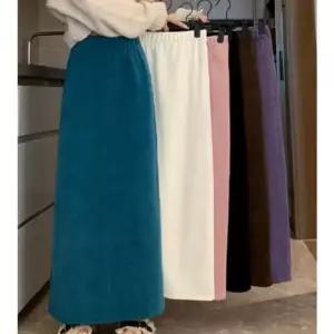 긴치마 겨울 밴딩 기모 스커트 여자 롱 치마