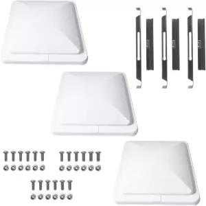 메르차레 RV 트레일러 내부 캠핑카 모터홈 욕실 14인치 x 흰색 환기 부품용 3pcs 루프 통풍 커버
