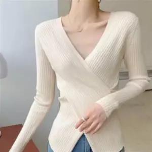 골지 니트 긴팔 여성 이너 슬림 베이직 데일리