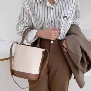 WL (BBT4) 핸드백 캔버스 버킷백 쇼퍼백 아줌마 천 가방 토트백