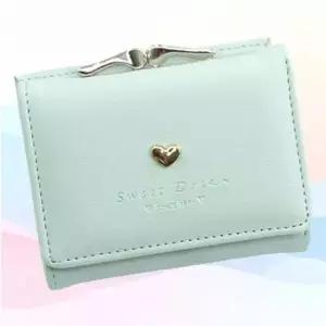 WL 하트 포인트 여성 반지갑 학생 파스텔 동전 러블리