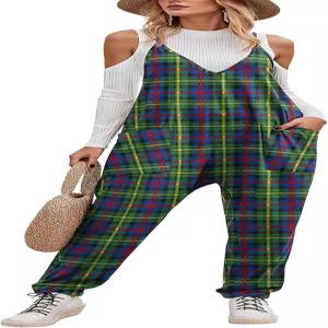 릴베터 여성용 루즈 캐주얼 V넥 민소매 점프슈트 조절 가능 스트랩 긴 바지 포켓