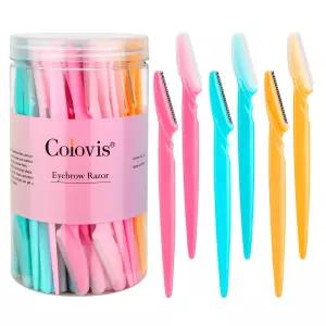 66 여성 및 남성용 눈썹 면도기 얼굴 보호 커버가 있는 헤어 트리머 안전하고 초보자 친화적인 제품