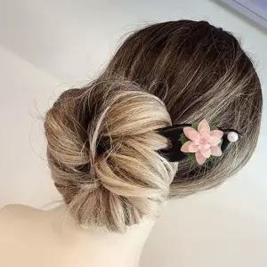 박달나무 올림머리 뒤꽂이 혼주 한복 비녀 빗핀 악세사리