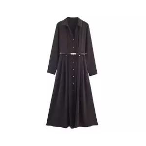 엘럽 여자 정장 원피스 가을 벨트 셔츠 캐주얼 원템3