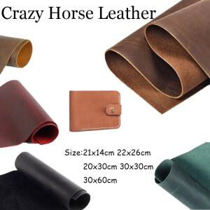 호환 1pcs Horse Pre-cut Leather Craft Material, Diy Hand Leathercraft 빈티지 오일 태닝 가죽 조각 풀업 소 가죽
