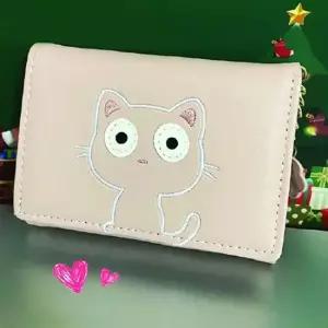 쿨샵 여성 캐릭터 소가죽 반지갑 큐티야옹이 학생지갑